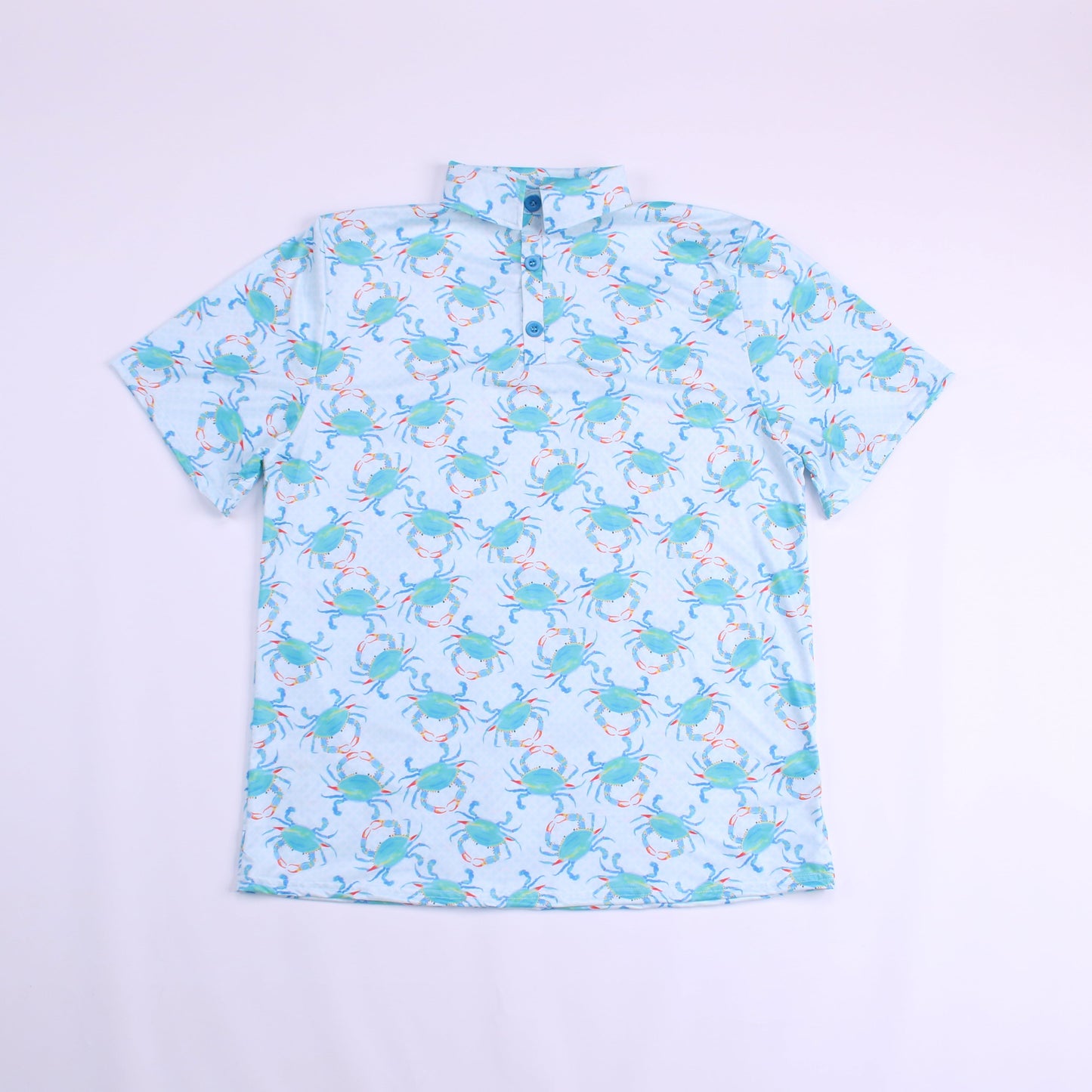 Aqua Crab Men's Polo Shirt