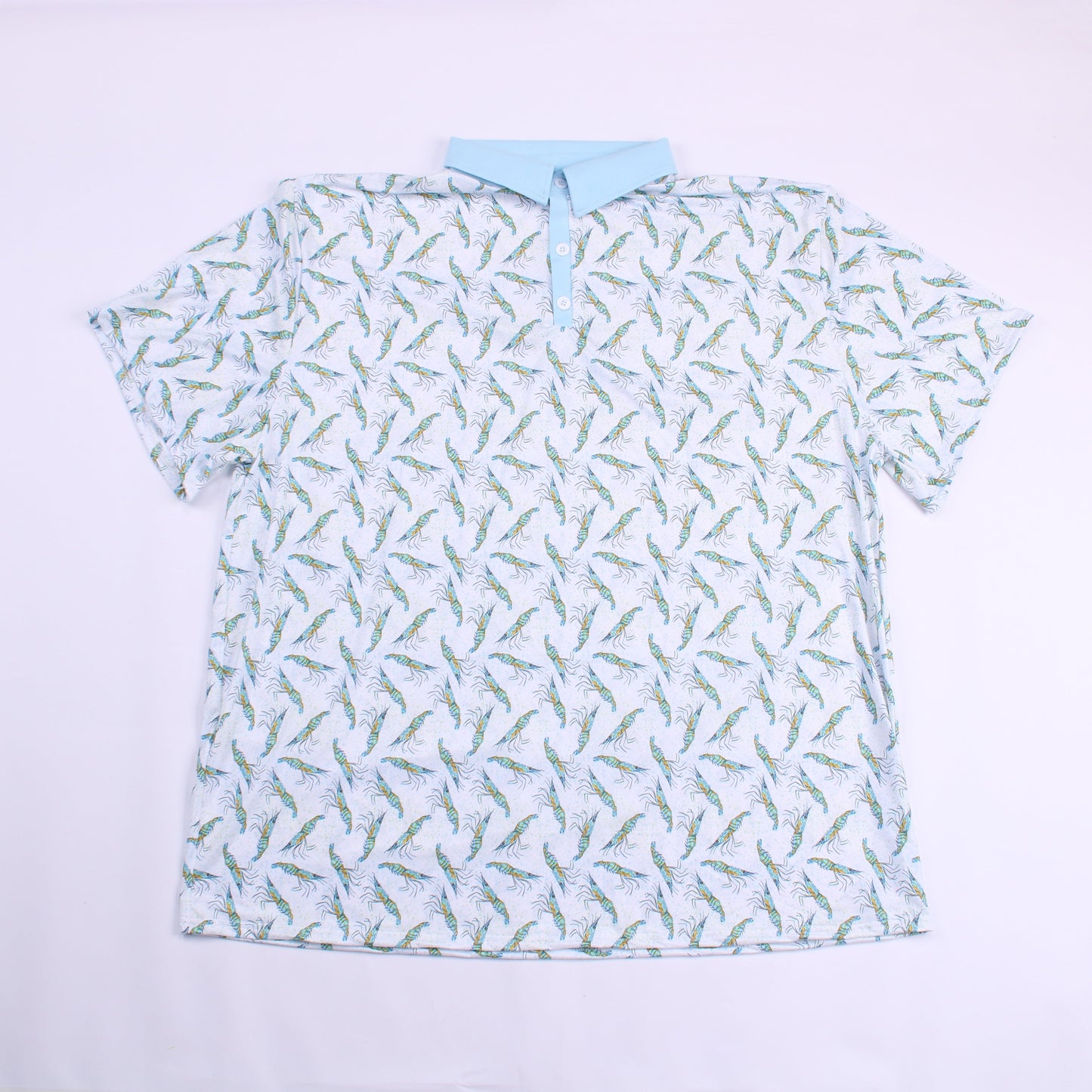 Baby Blue Shrimp Adult Polo