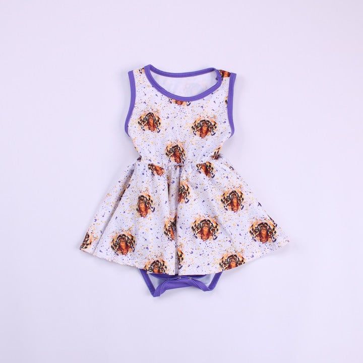 Tiger Eyes Skirted yoga Romper