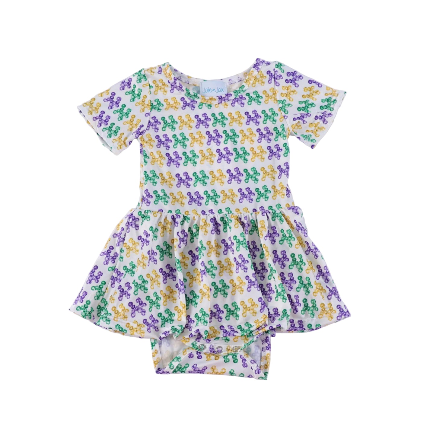 Bead Dog Mardi Gras Skirted Bubble