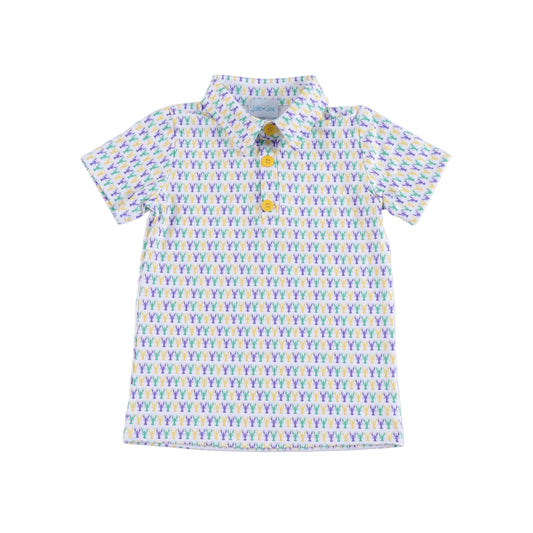 Mardi Gras crawfish boys polo