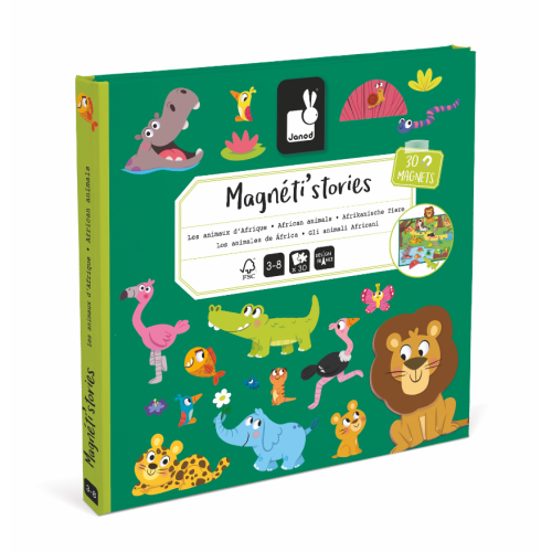 African safari animals magnet book kids children