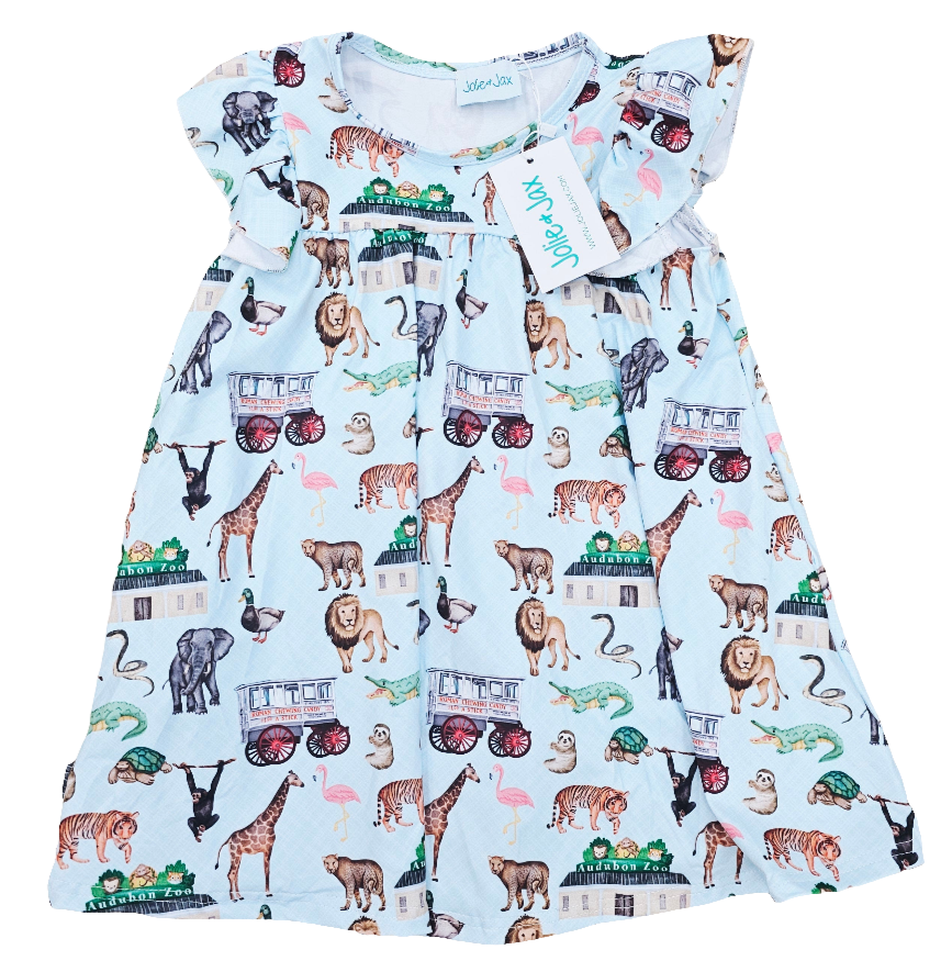 Zoo animals, tiger, lion, giraffe, flamingo, alligator