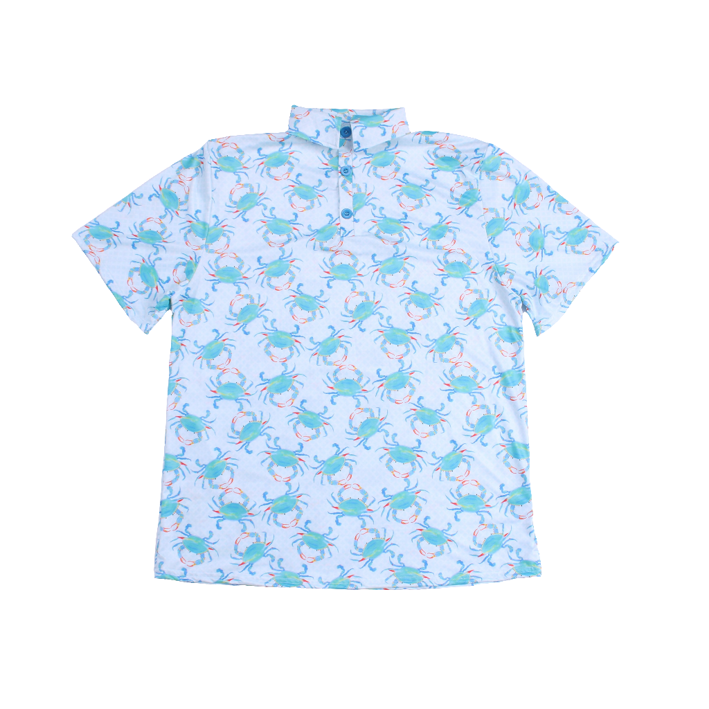 Aqua Crab Men's Polo Shirt