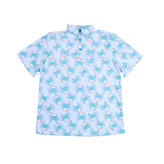 Aqua Crab Men's Polo Shirt