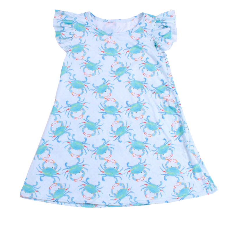 Aqua Crab Girls Dress