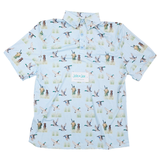 Duck Labrador retriever hunting men’s shirt, LOUISIANA mallard