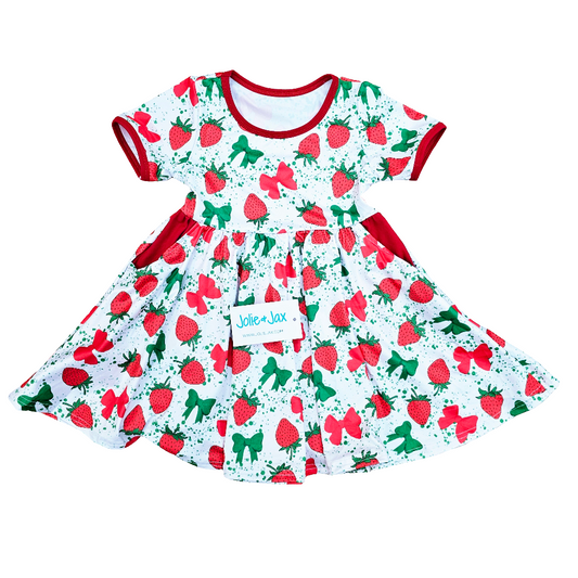 Strawberry Splatter Kid's Dress