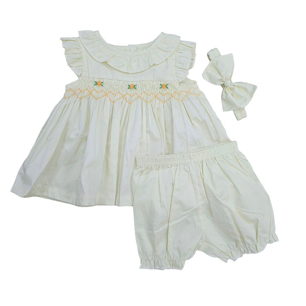 Yellow Smocked Set with Bloomers