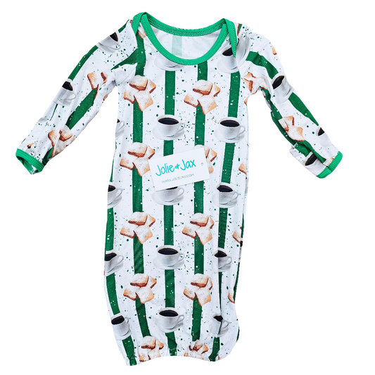 Beignets and Coffee Bamboo Baby Gown