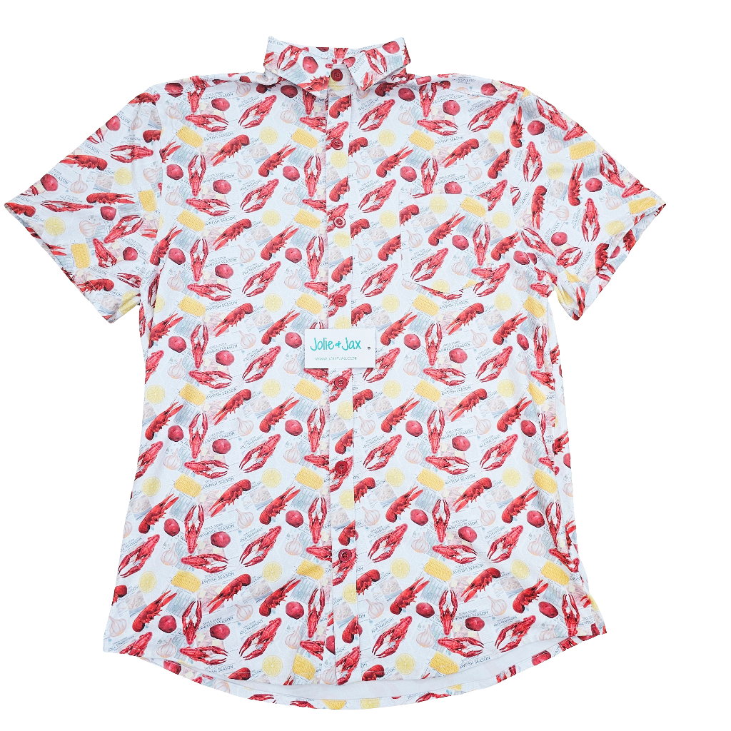 Crawfish, cajun, shirt, mens,boil, seafood, boutique, nola