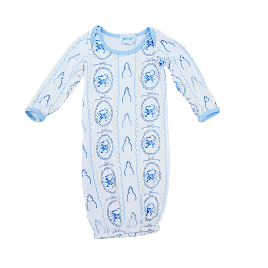 Blue Crab Bamboo Baby Gown