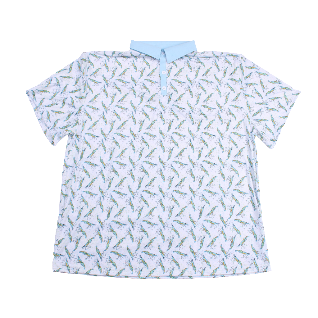 Baby Blue Shrimp Adult Polo