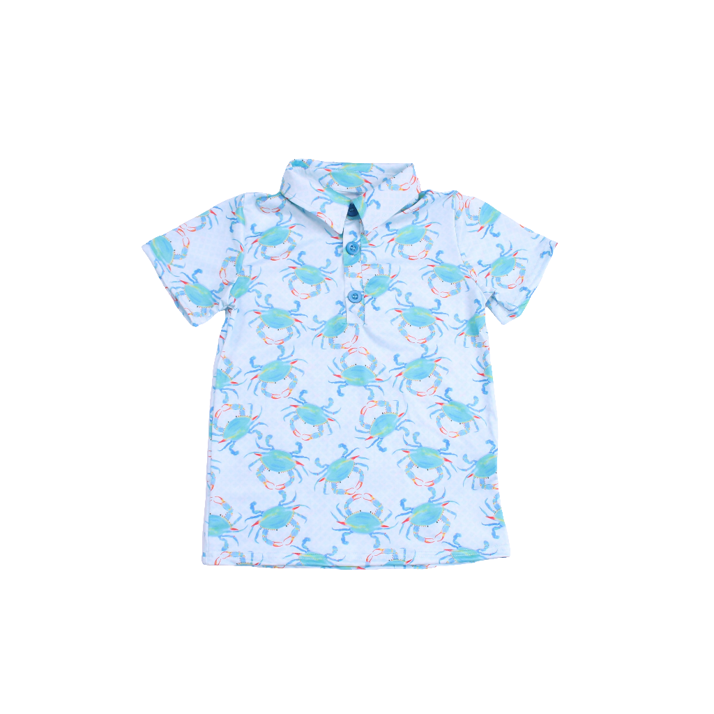 Aqua Crab Boys Polo Shirt