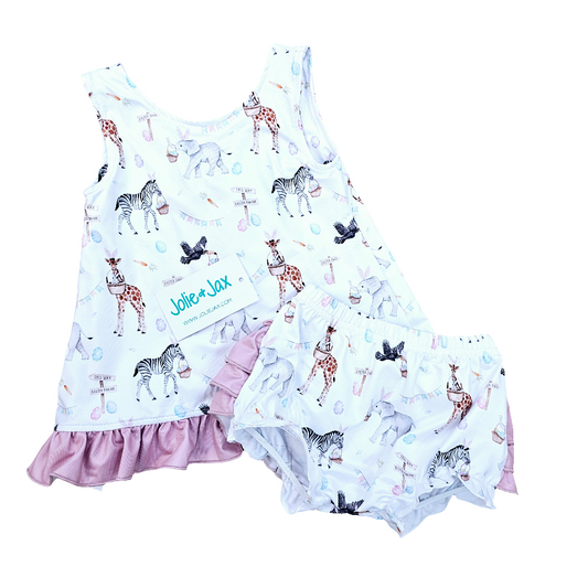 Easter Animal Ruffle Bloomer Set