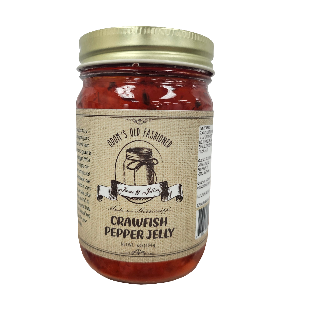 crawfish pepper jelly mississippi odom's old fashioned 