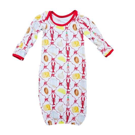 Crawfish Boil Bamboo Baby Gown
