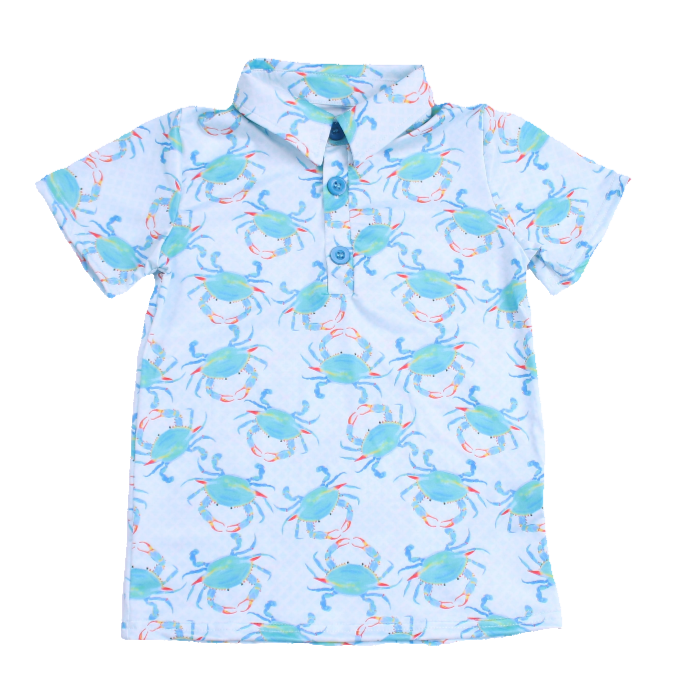 Aqua Crab Boys Polo Shirt