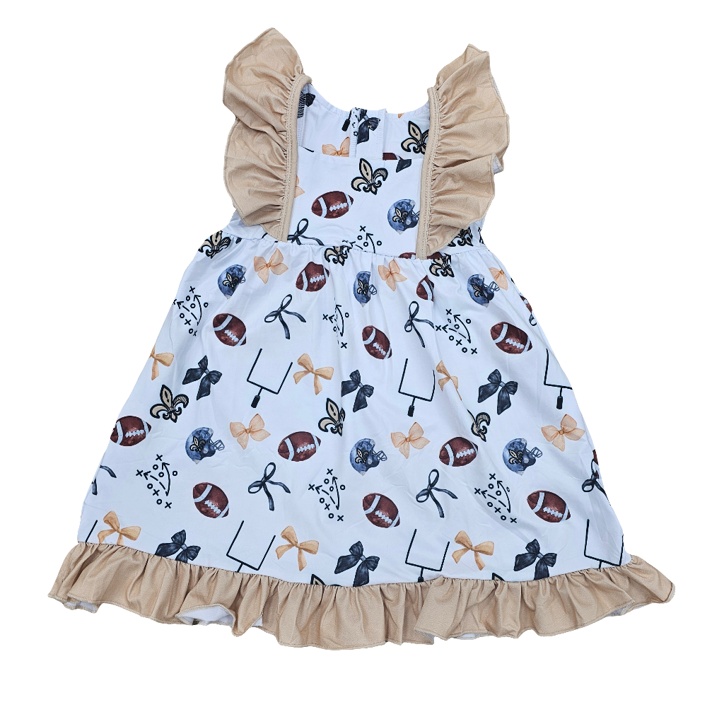 Fleur De Lis Football Kid's Dress