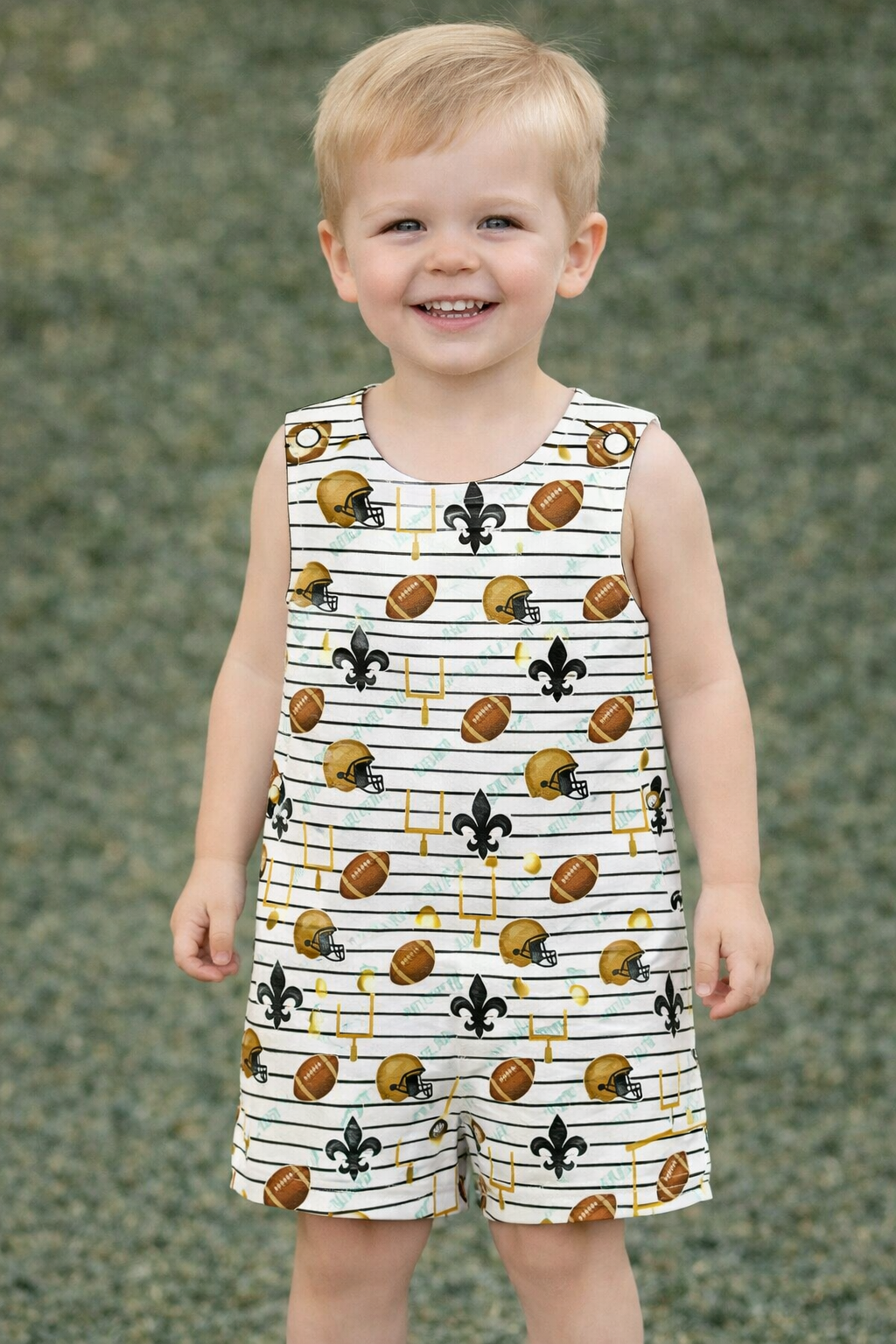 Black and Gold Smocked JonJon