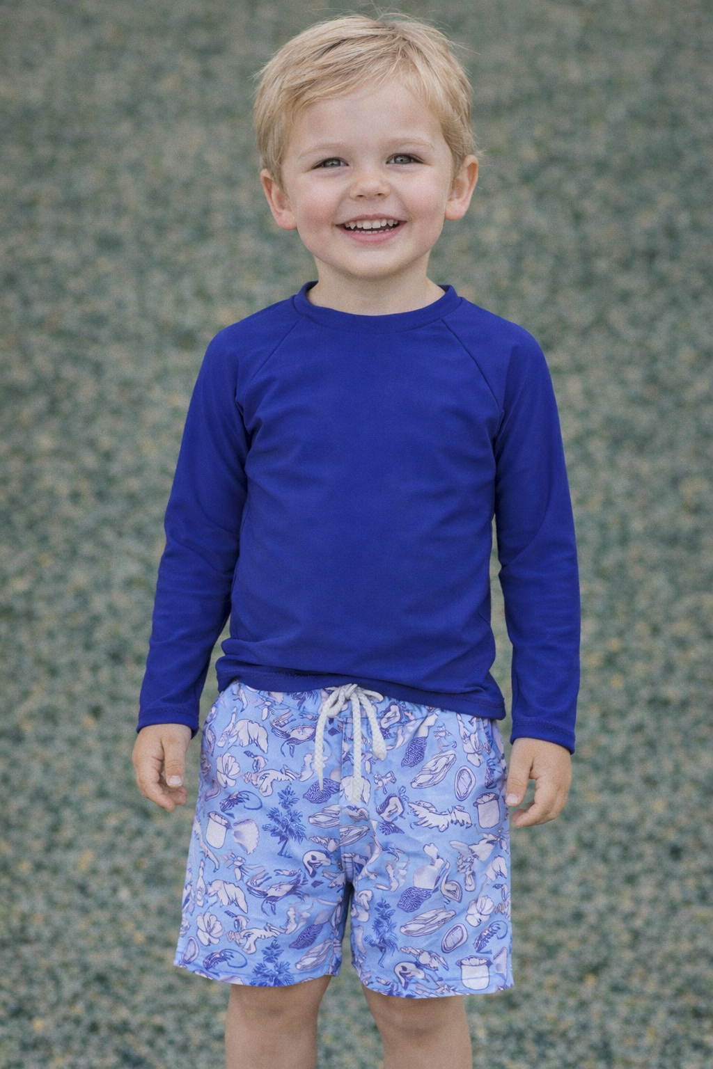 cajun toile boys swil suit and rasher shirt 