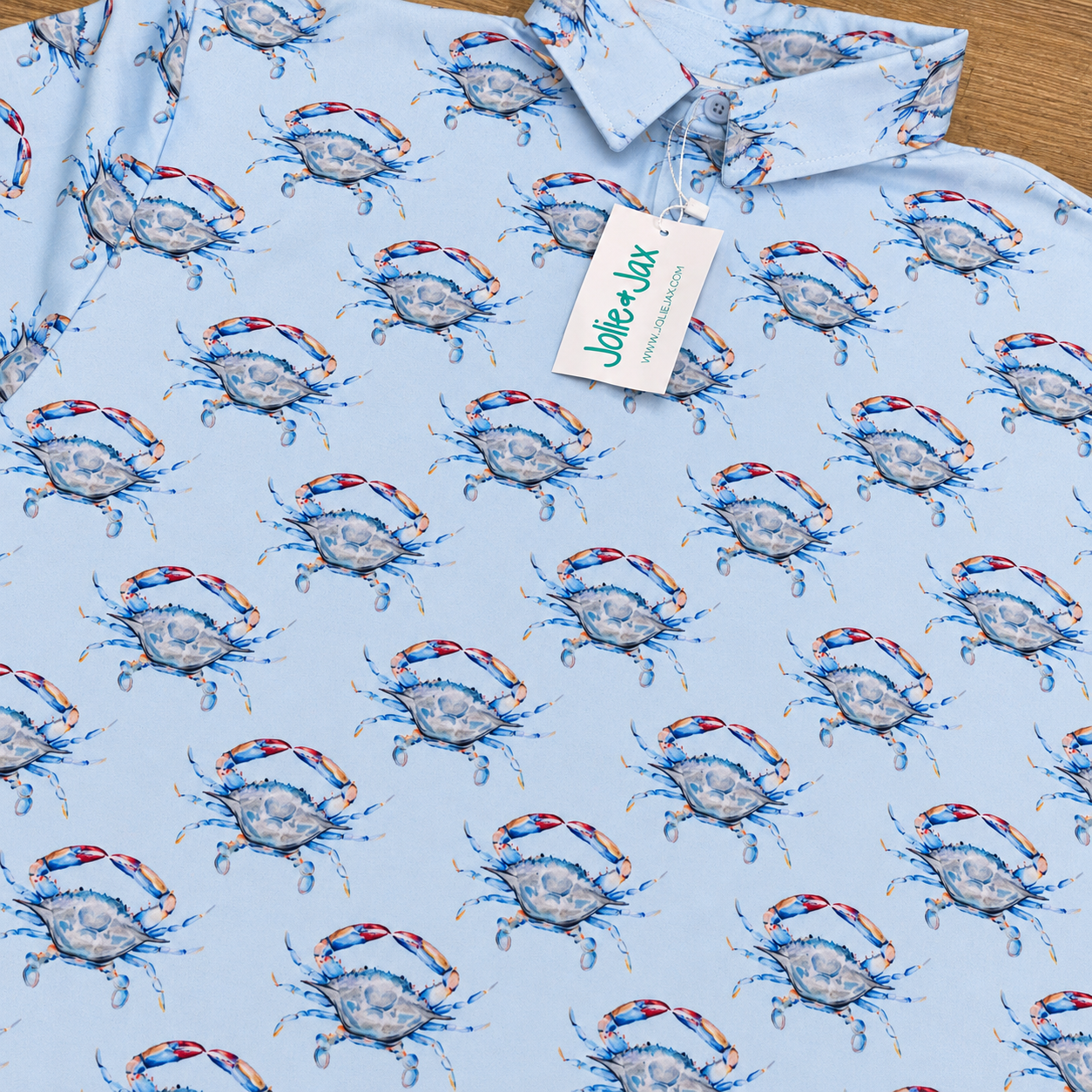 Blue Crab Adult Polo Shirt