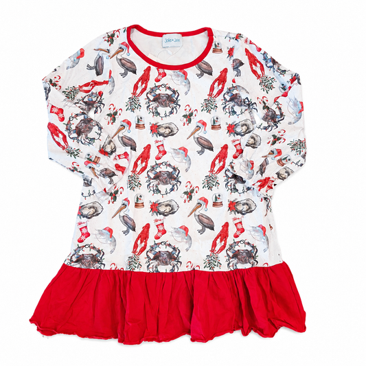 Coastal Christmas Lounge Dress