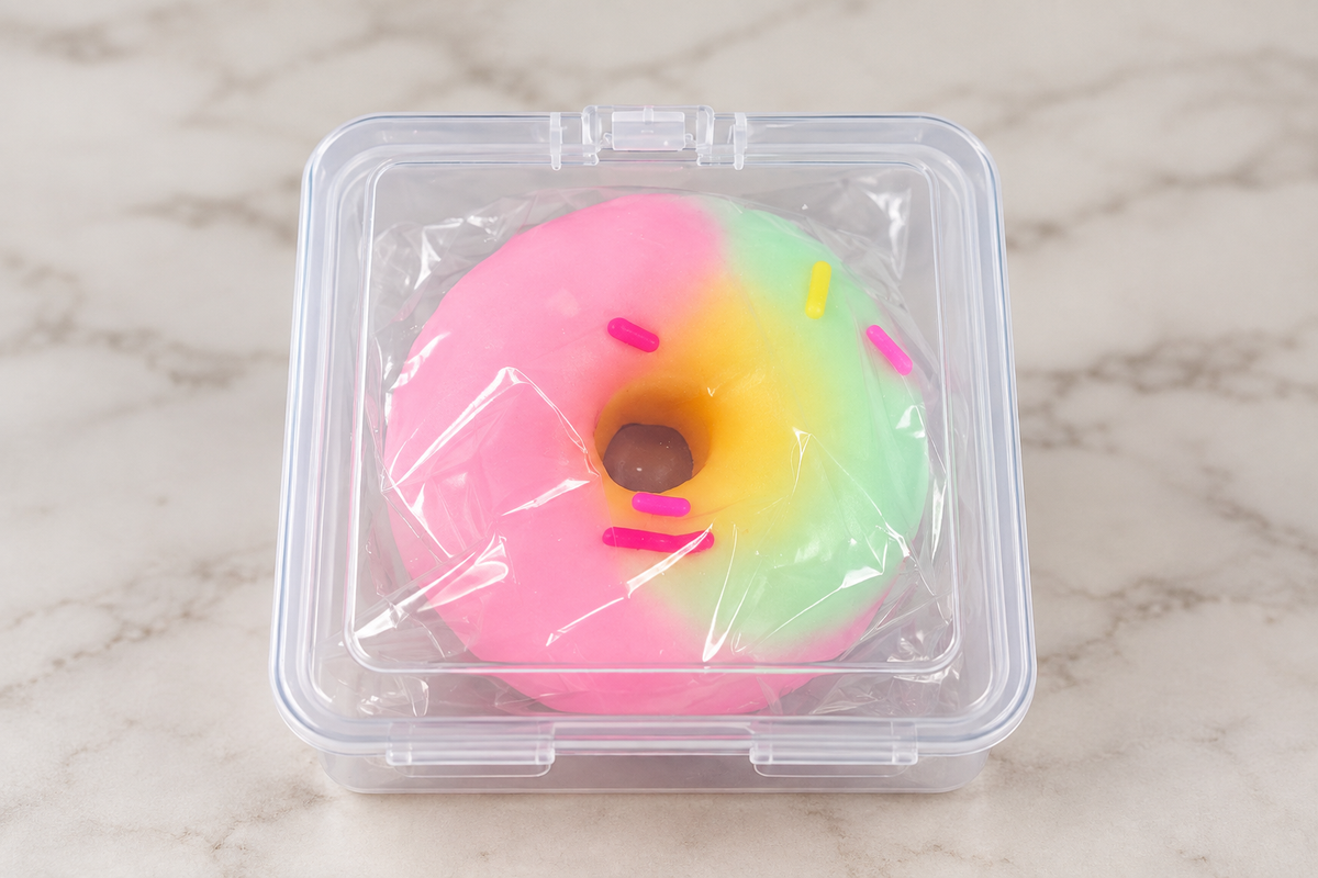 Crunchy Donut Squishy – Crackable Shell & Foam Clay Center