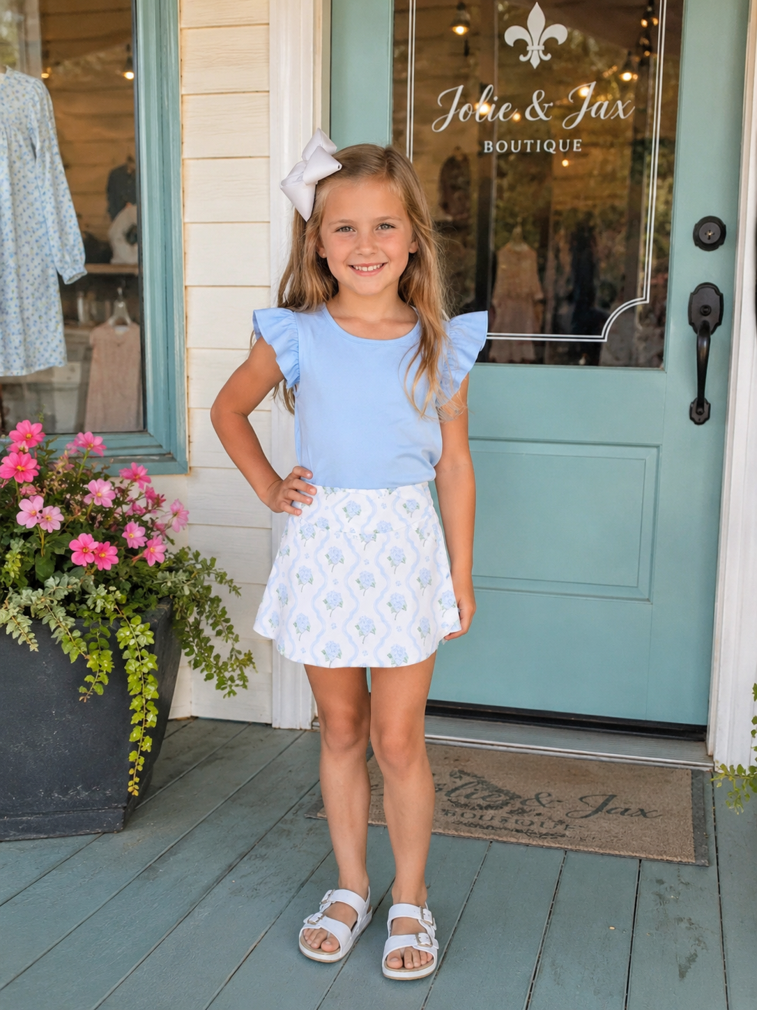 Hydrangea Kids Yoga Skort
