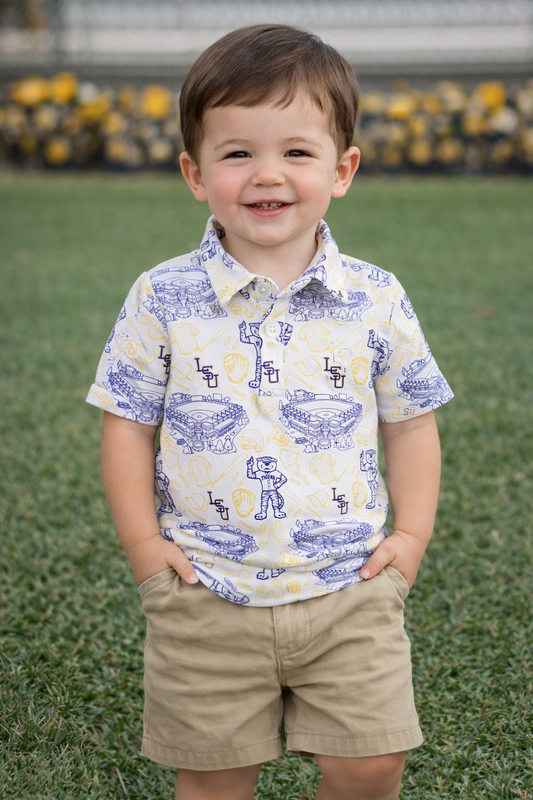 Louisiana State University officially licensed children’s shirt, baseball stadium LSU