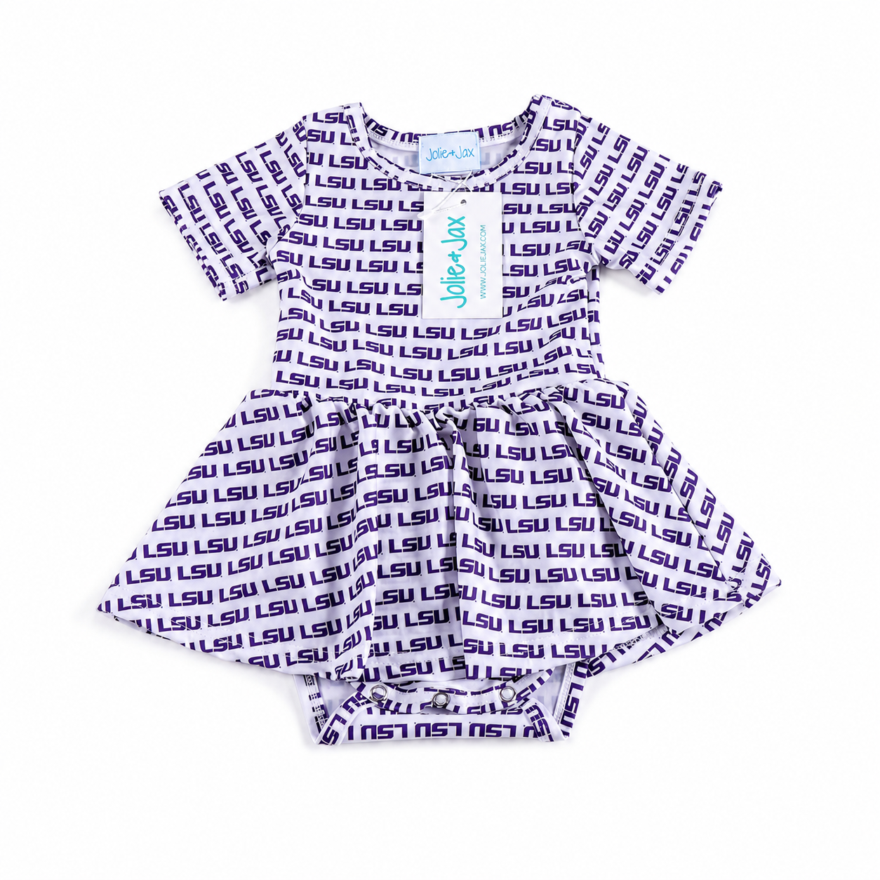 (pre-order) LSU Logo skirted bubble Romper (Officially Licensed)