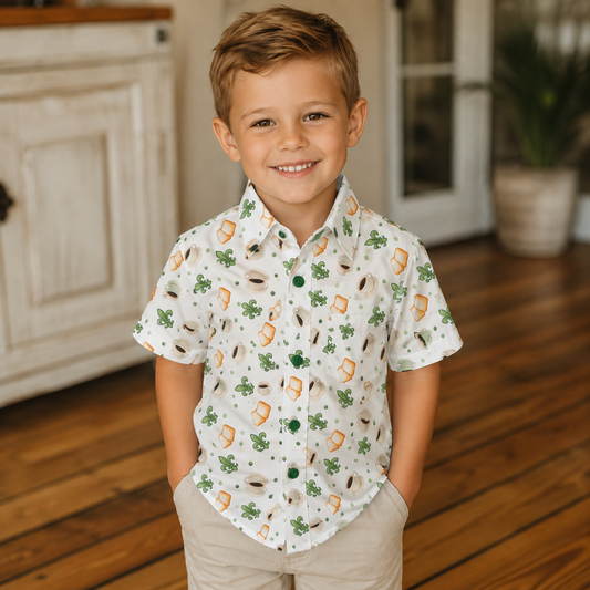 Beignet button down shirt for kids