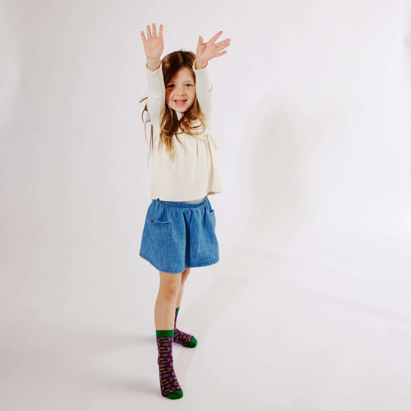 King Cake Kids Socks