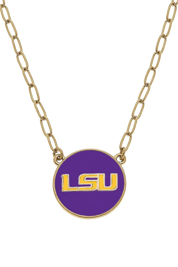 LSU Tiger Enamel Necklace (Licensed)