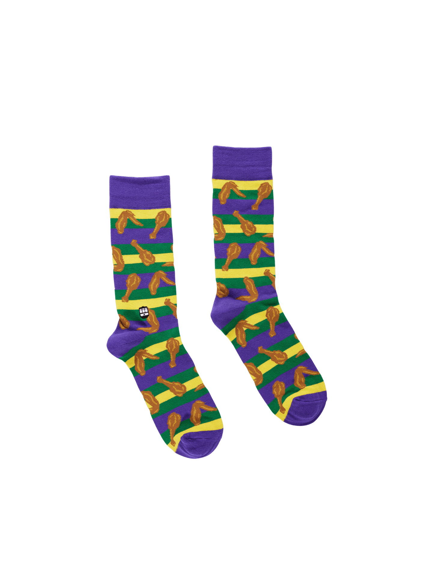 Mardi Gras Fried Chicken Socks