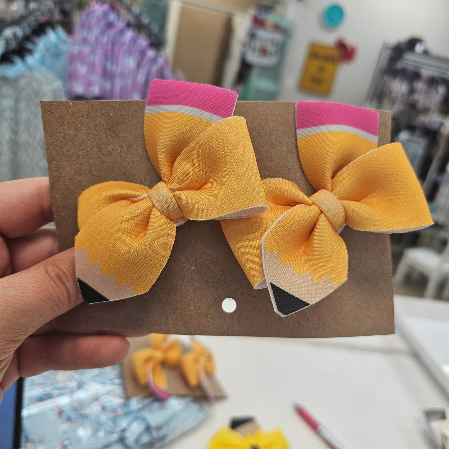 Puff Pencil Hair Bows