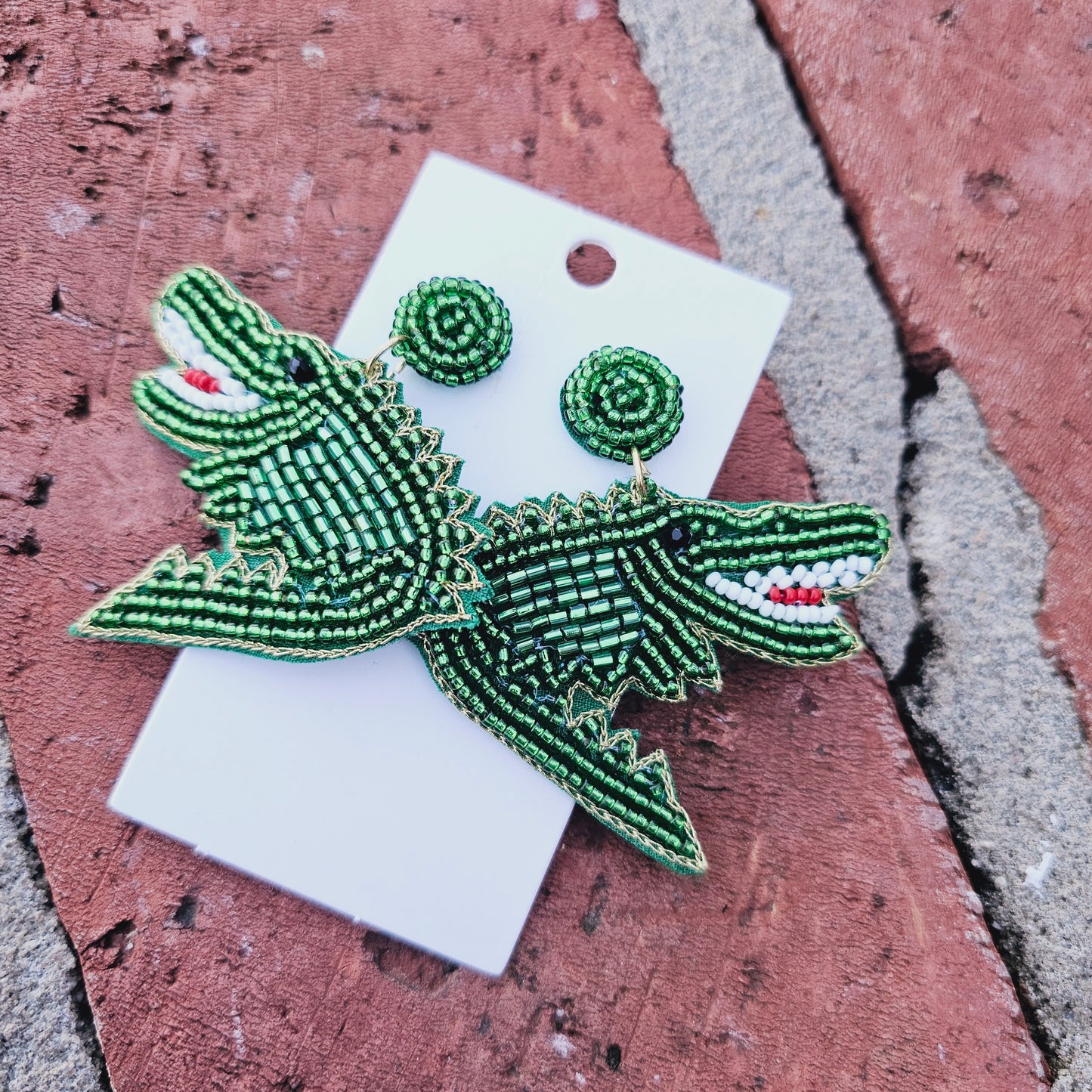 Gator Beaded Earrings