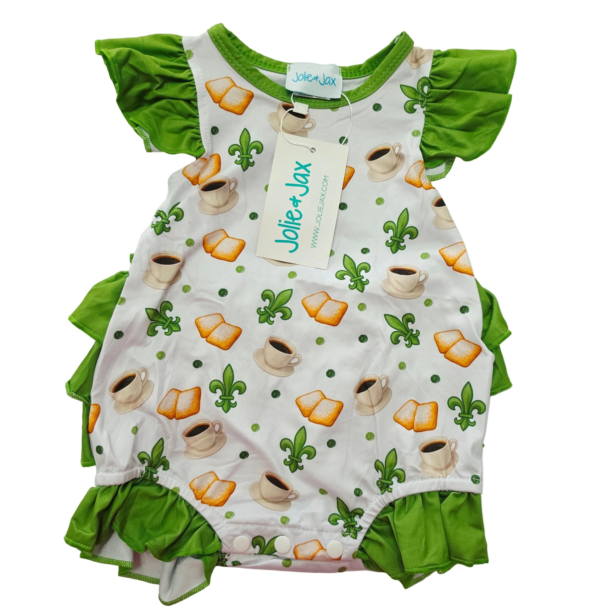Beignet fleur de lis new orleans baby outfit