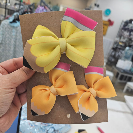 Puff Pencil Hair Bows