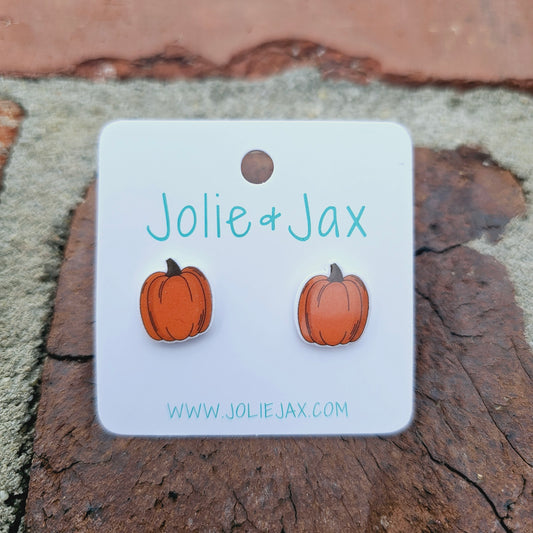 Pumpkin Acrylic Studs