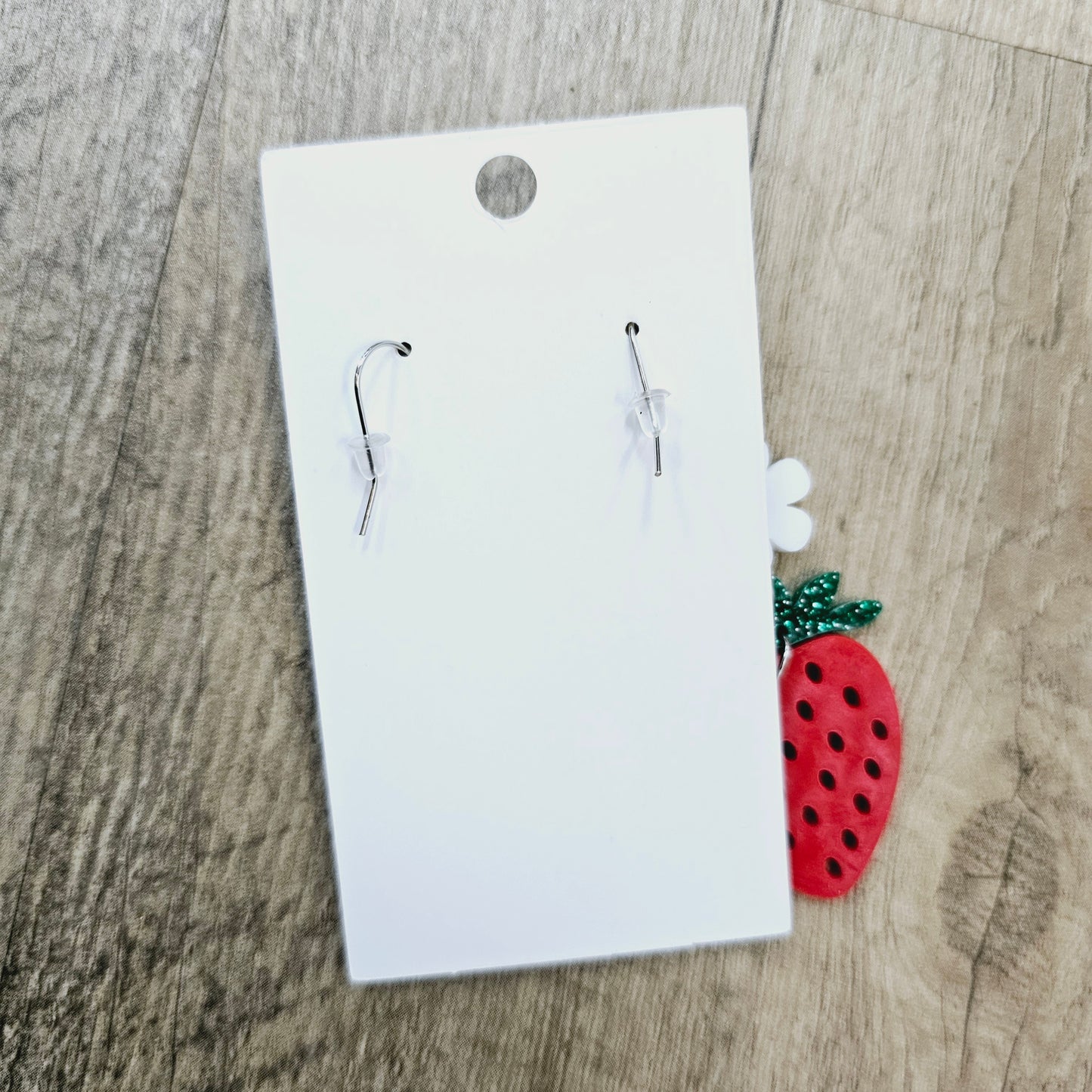 Acrylic Strawberry Flower Earrings