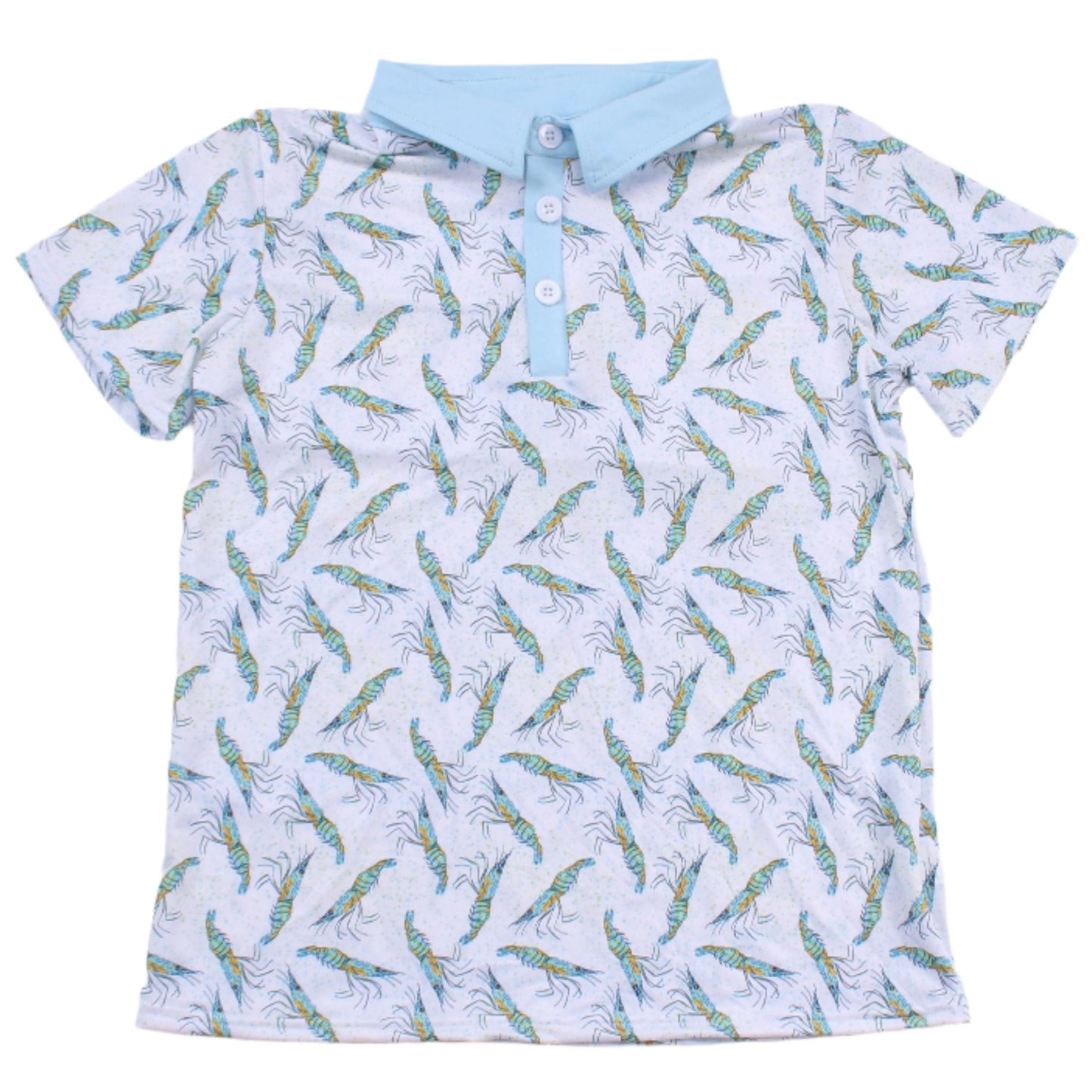 Baby Blue Shrimp Polo Kids