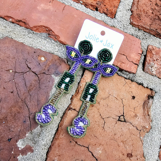 Iris beaded earrings