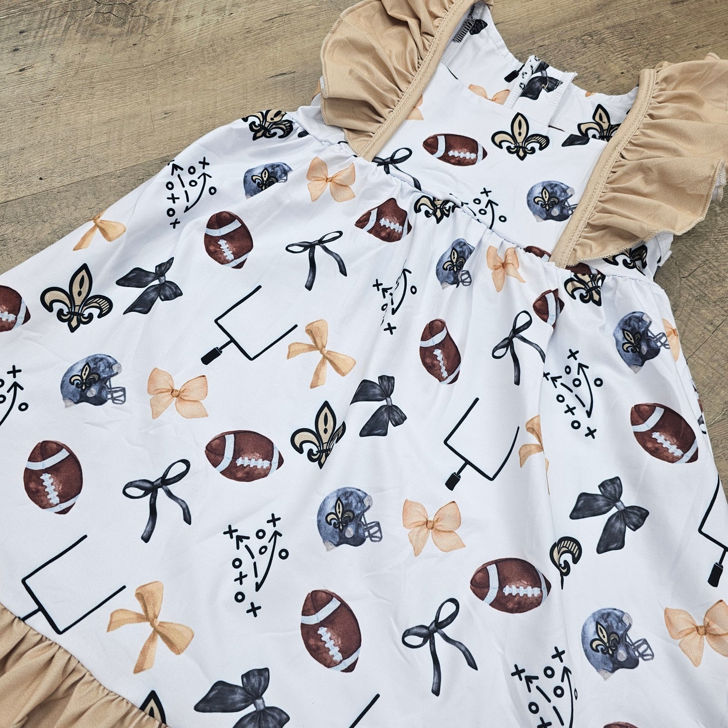 Fleur De Lis Football Kid's Dress