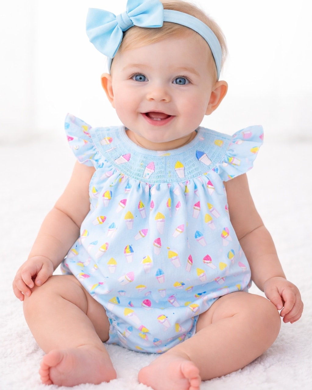 Snoball Smocked Bubble