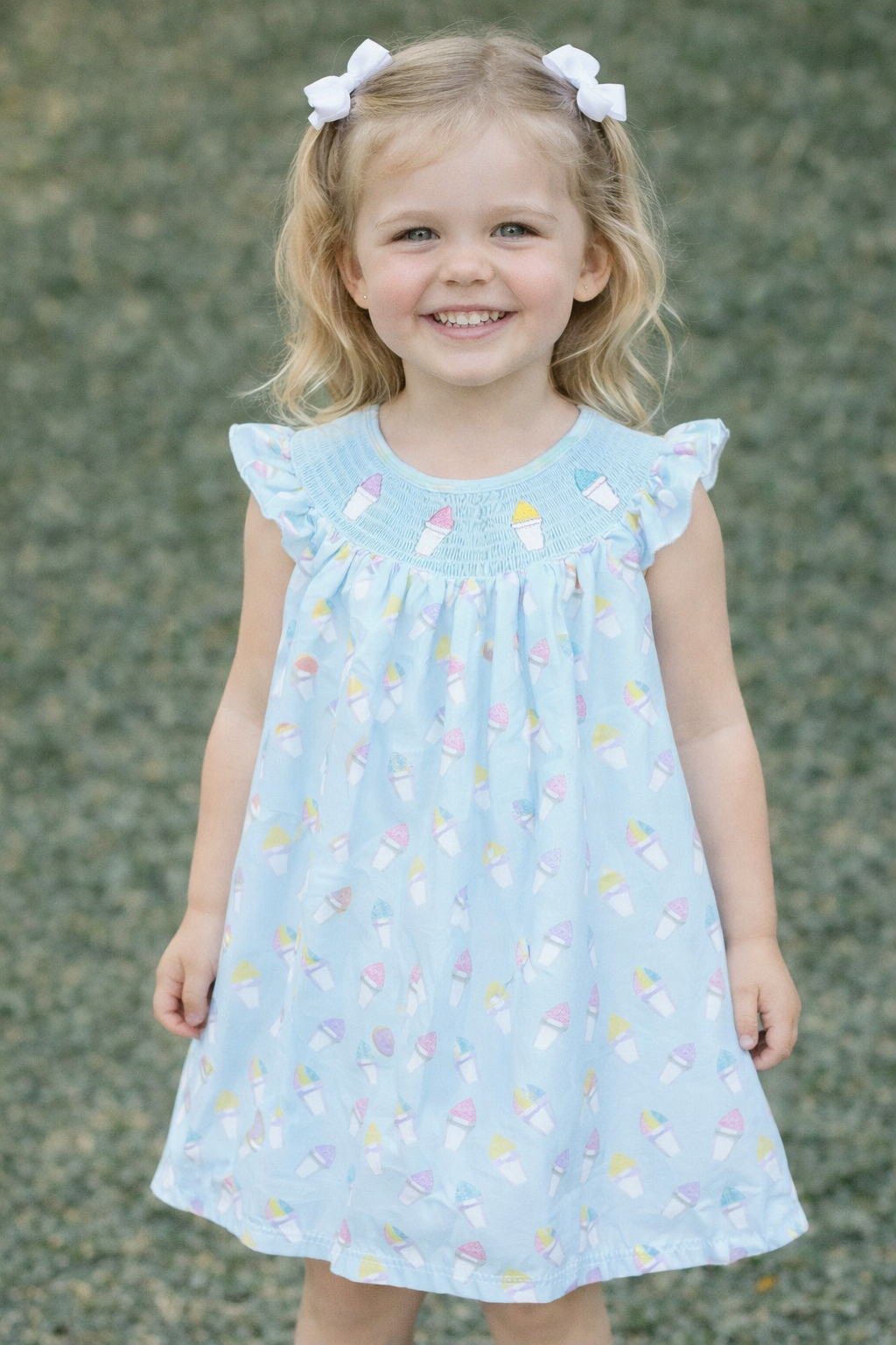 Snoball Smocked Bishop Dress