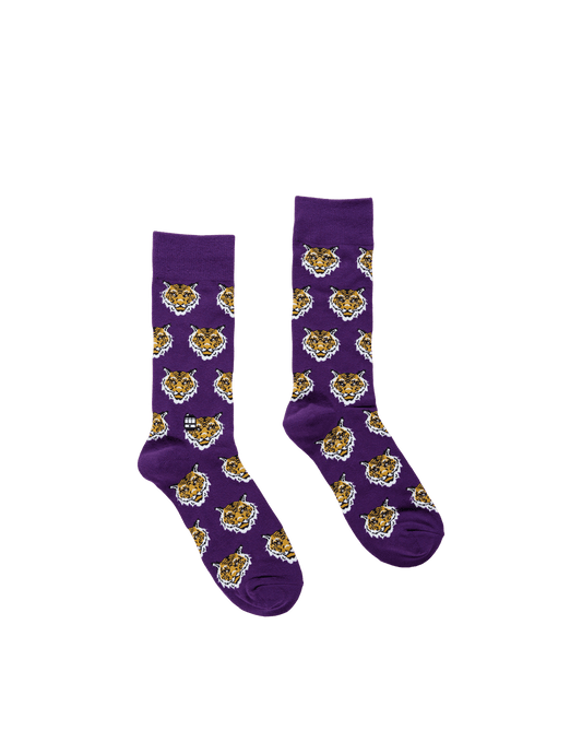 Tiger Purple Socks