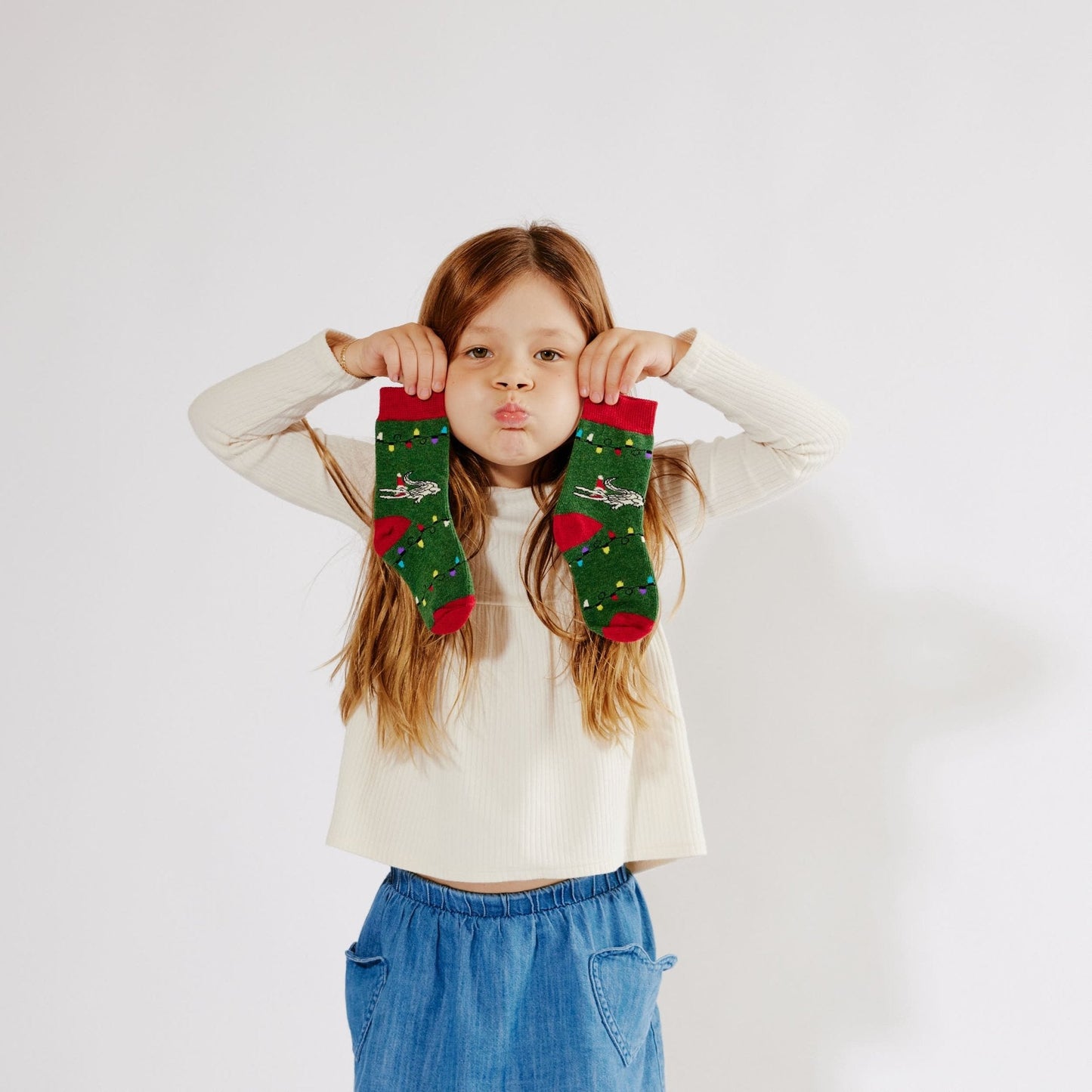 Xmas Gator Kids Socks
